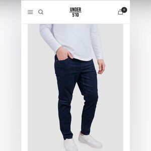 Under 5’10 Stretch Cord 5 Pocket Pants Men’s 38 x 28 98% Cotton, 2% Spandex Navy